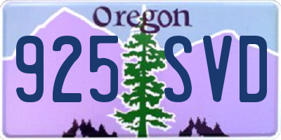 OR license plate 925SVD