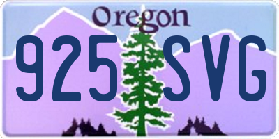 OR license plate 925SVG