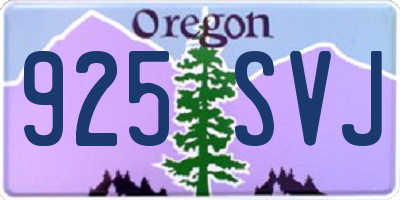 OR license plate 925SVJ