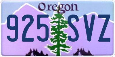 OR license plate 925SVZ