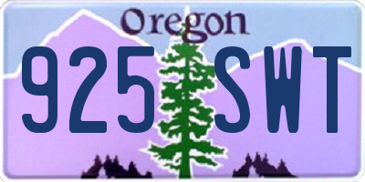 OR license plate 925SWT