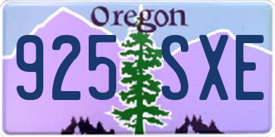 OR license plate 925SXE
