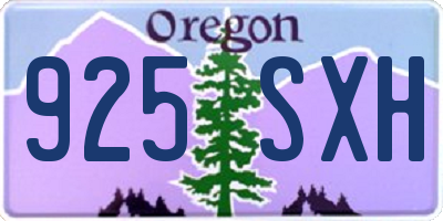 OR license plate 925SXH
