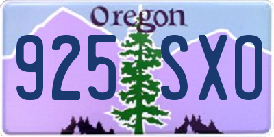 OR license plate 925SXO