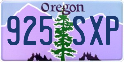 OR license plate 925SXP