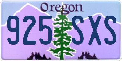 OR license plate 925SXS
