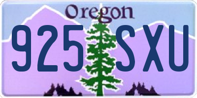 OR license plate 925SXU