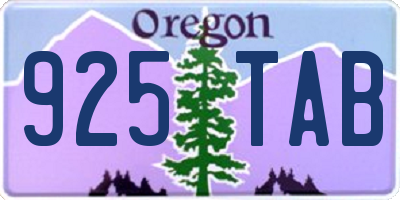 OR license plate 925TAB