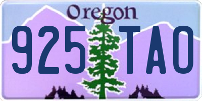 OR license plate 925TAO