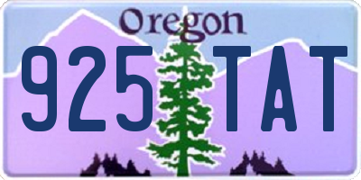 OR license plate 925TAT