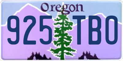 OR license plate 925TBO