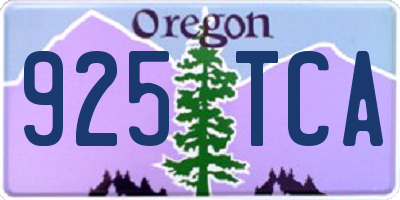 OR license plate 925TCA