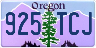 OR license plate 925TCJ