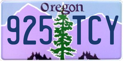 OR license plate 925TCY