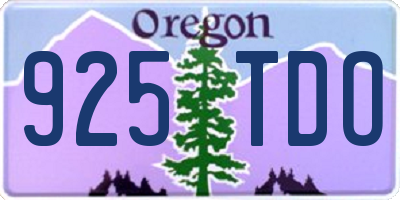 OR license plate 925TDO
