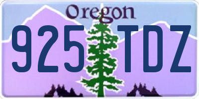 OR license plate 925TDZ