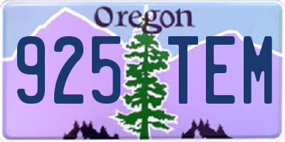 OR license plate 925TEM