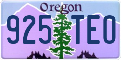 OR license plate 925TEO