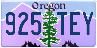 OR license plate 925TEY