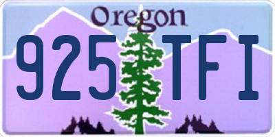 OR license plate 925TFI