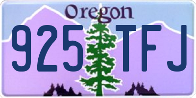 OR license plate 925TFJ