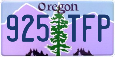 OR license plate 925TFP