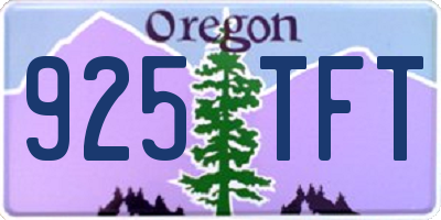 OR license plate 925TFT