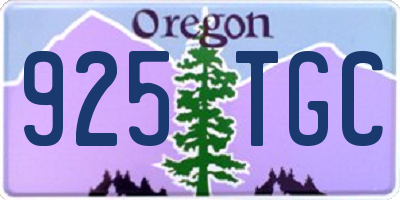 OR license plate 925TGC