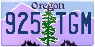 OR license plate 925TGM