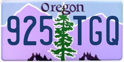 OR license plate 925TGQ