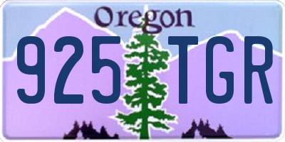OR license plate 925TGR