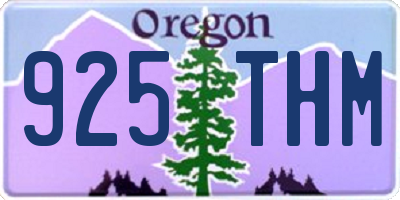 OR license plate 925THM