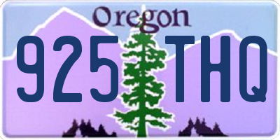OR license plate 925THQ
