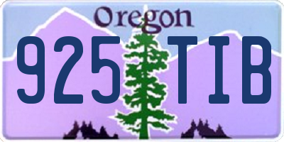 OR license plate 925TIB