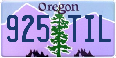 OR license plate 925TIL