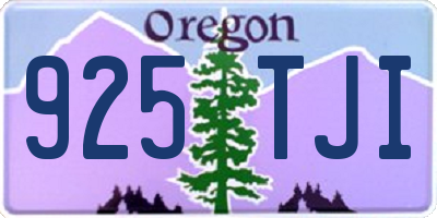 OR license plate 925TJI