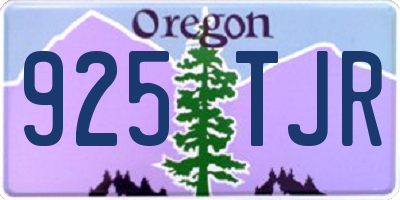 OR license plate 925TJR