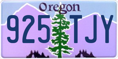 OR license plate 925TJY