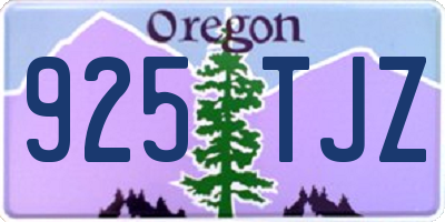 OR license plate 925TJZ