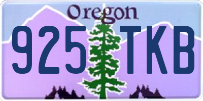 OR license plate 925TKB