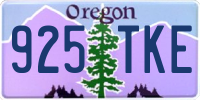 OR license plate 925TKE