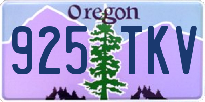 OR license plate 925TKV