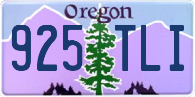 OR license plate 925TLI