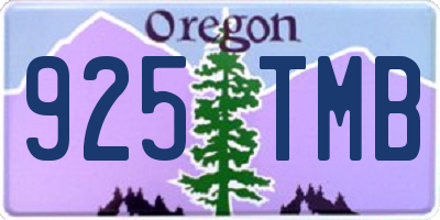 OR license plate 925TMB