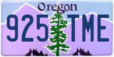 OR license plate 925TME