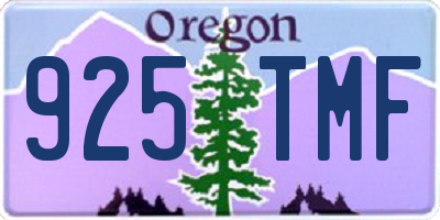 OR license plate 925TMF