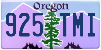 OR license plate 925TMI