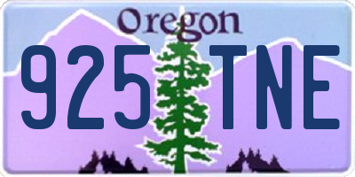 OR license plate 925TNE