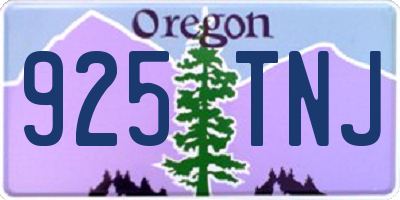 OR license plate 925TNJ