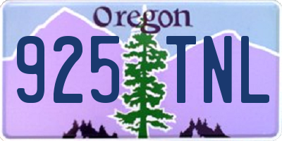 OR license plate 925TNL